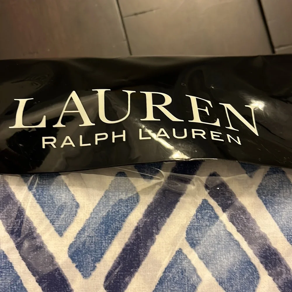 Ralph Lauren Jensen indigo Queen Duvet cover set cover and 2 pillow shams new